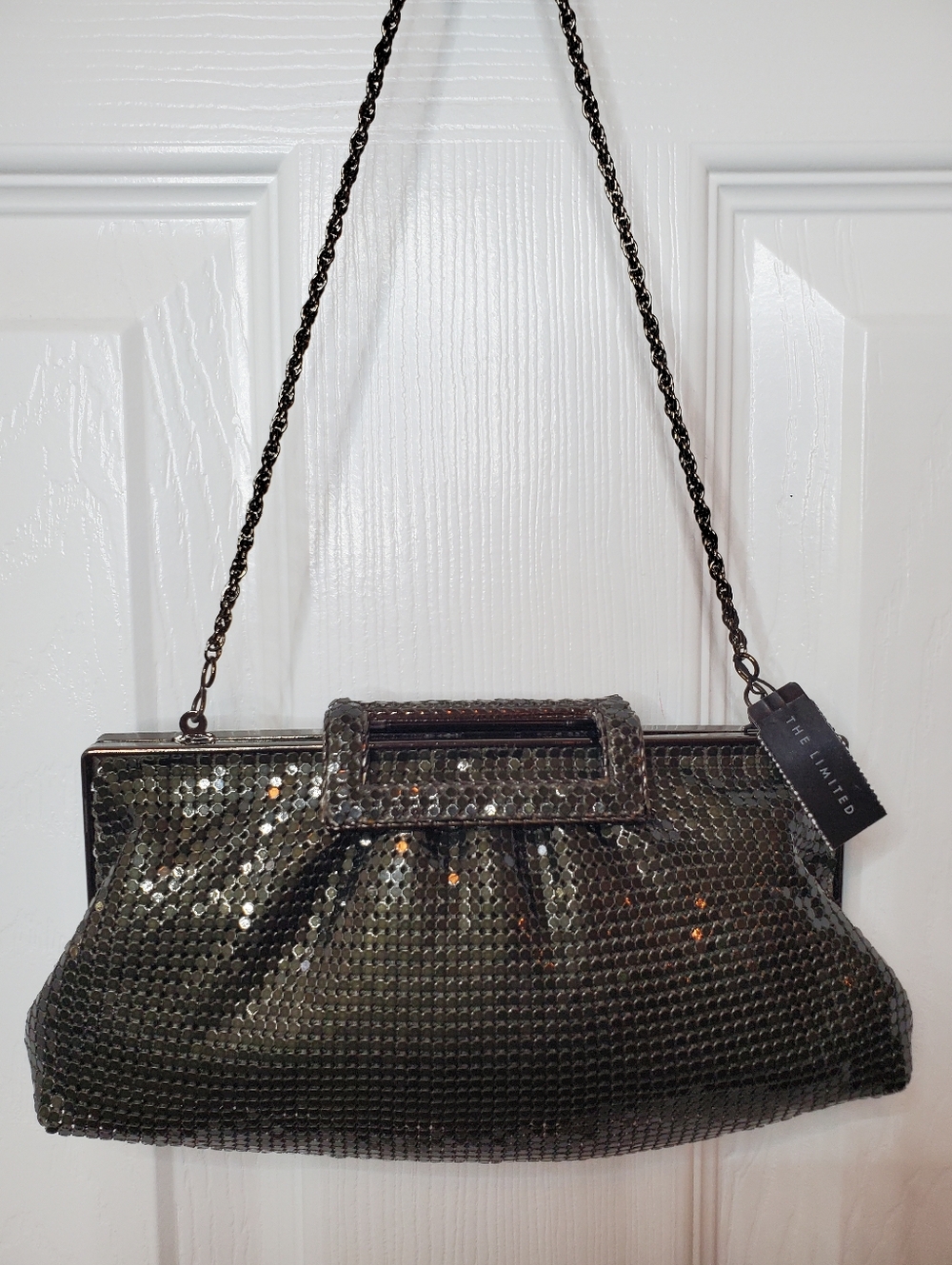 NWT - The Limited - Ladies - Black Metal Mesh - Wristlet